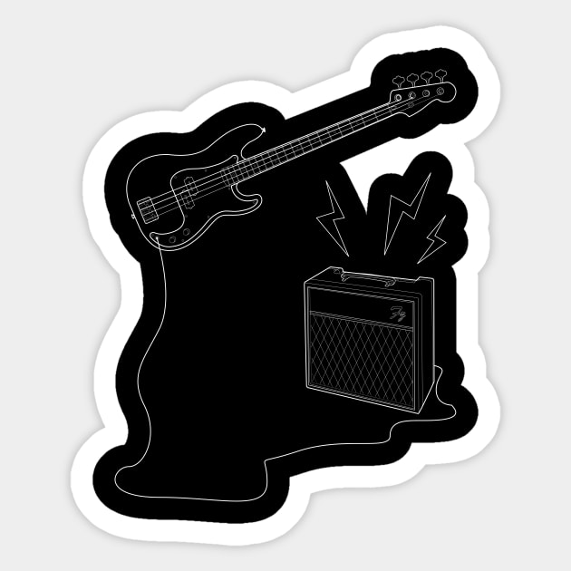 The Invisible Bass Player Sticker by SuperFZ